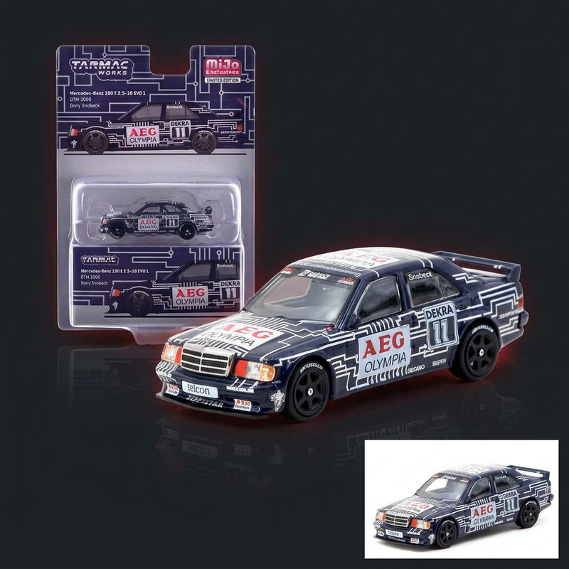 Tarmac Works 1:64 Mercedes-Benz 190 E 2.5-16 Evo 1 #11 - Snobeck, 1989 DTM