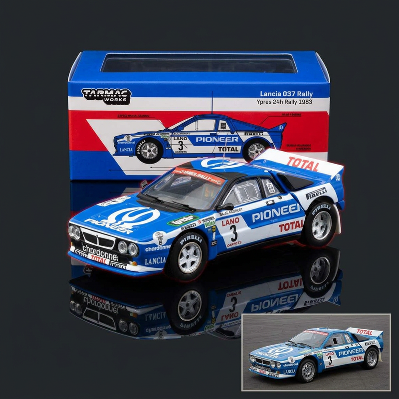 Tarmac Works 1:64 Lancia 037 #3 - Andruet, 1983 Ypres Rally 2nd Place